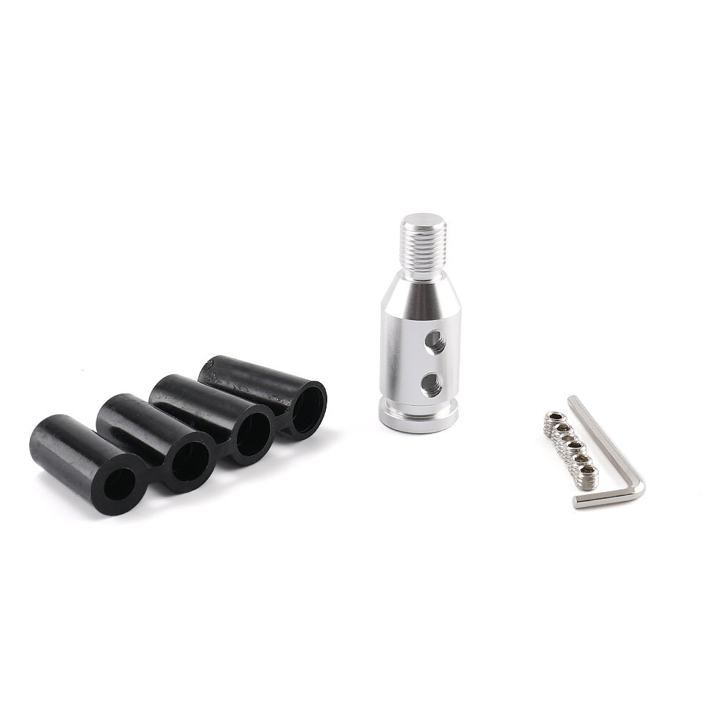 12_1.25_1 GSTP Car Silver Tone Gear Shift Knob Adapter Fit for Non Threaded Shifter - Сурет 1