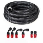 10/16/20FT 6AN CPE Fuel line Hose Braided Nylon Stainless Steel Oil Gas - Ảnh 45