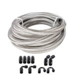 10/16/20FT 6AN CPE Fuel line Hose Braided Nylon Stainless Steel Oil Gas - Ảnh 25