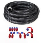 10/16/20FT 6AN CPE Fuel line Hose Braided Nylon Stainless Steel Oil Gas - Ảnh 47