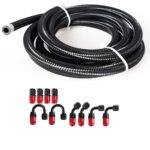 10/16/20FT 6AN CPE Fuel line Hose Braided Nylon Stainless Steel Oil Gas - Ảnh 36
