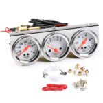 2'' 52mm Mechanical Chrome Triple Gauge Set Water Temp Oil Pressure Volt Meter - Billede 8