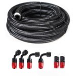 10/16/20FT 6AN CPE Fuel line Hose Braided Nylon Stainless Steel Oil Gas - Ảnh 42