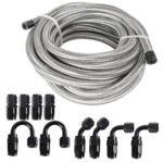10/16/20FT 6AN CPE Fuel line Hose Braided Nylon Stainless Steel Oil Gas - Ảnh 28