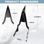 22" Motorcycle Sissy Bar Backrest Pad Compatible with Harley Touring Models (2009-2024） - Image 2