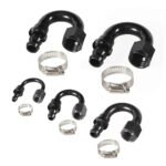 2PCS 4AN 6AN 8AN 10AN 12AN 0°/45°/90°/180° Push Lock Hose End Fitting Fuel Line Adaptor - Ảnh 4