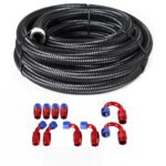 10/16/20FT 6AN CPE Fuel line Hose Braided Nylon Stainless Steel Oil Gas - Ảnh 38