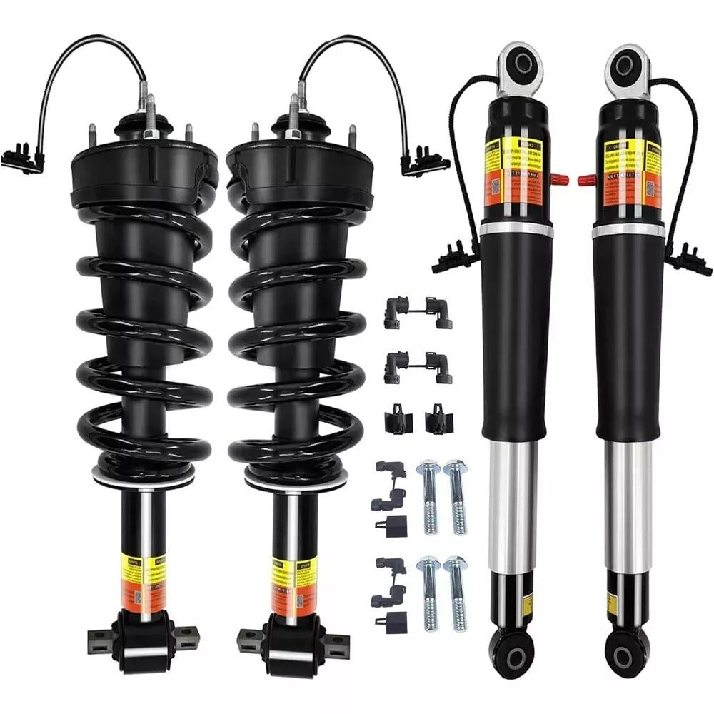 AB-JZQ-010-BK-2_1 FRONT Strut Assy & REAR shock Absorber for 15-21 Escalade Suburban Tahoe Yukon - Сурет 1
