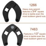 Adjustable Gland Nut Wrench 1266 +7463 Spanner Tool Set for Hydraulic Cylinder - Billede 12