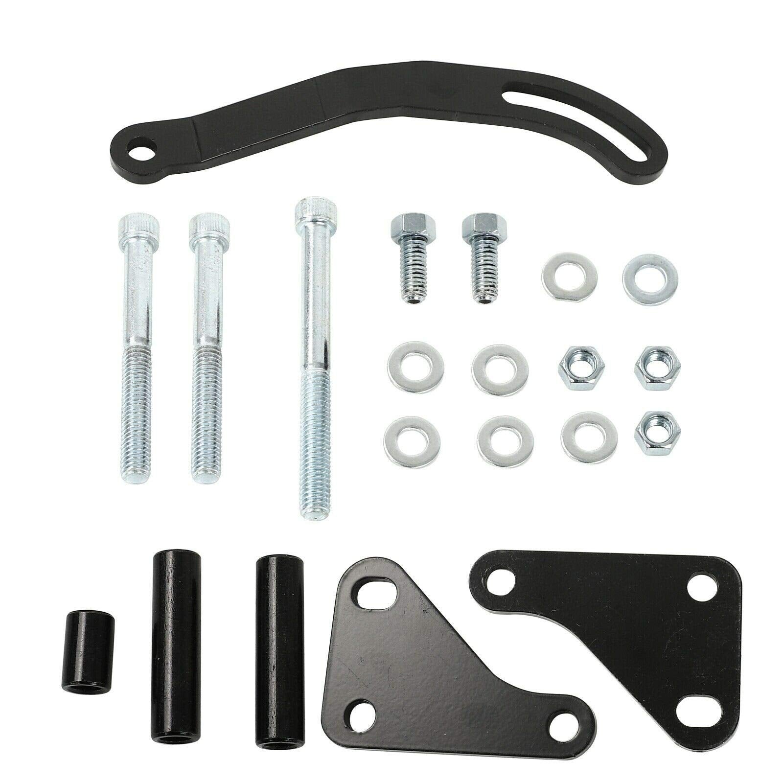 Power_Steering_Pump_Bracket SBC Black Power Steering Pump Mounting Bracket SWP LWP Saginaw GM SB Chevy 350 – Vaizdas 1