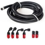 10/16/20FT 6AN CPE Fuel line Hose Braided Nylon Stainless Steel Oil Gas - Ảnh 34
