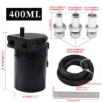 Upgraded Baffled Oil Catch Can with Breather Filter Kit Aluminum Oil Reservoir Tank with 3/8" Strengthened NBR Fuel Line – Vaizdas 2