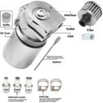 Upgraded Baffled Oil Catch Can with Breather Filter Kit Aluminum Oil Reservoir Tank with 3/8" Strengthened NBR Fuel Line – Vaizdas 3