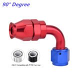 2PCS AN4/AN6/AN8/AN10/AN12 PTFE Hose End Fitting Adapter for PTFE Hose Line Only – Vaizdas 11