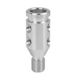 GSTP Car Silver Tone Gear Shift Knob Adapter Fit for Non Threaded Shifter - Сурет 5