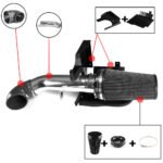 99-06 Chevy GMC V8 4.8L/5.3L/6.0L 4 inches Cold Air Intake Kit+Heat Shield – Vaizdas 3