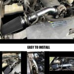99-06 Chevy GMC V8 4.8L/5.3L/6.0L 4 inches Cold Air Intake Kit+Heat Shield – Vaizdas 11
