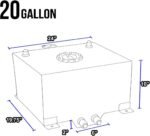 20 Gallon Aluminum Race Drift Fuel Cell cap Tank Level Sender Black - Billede 2