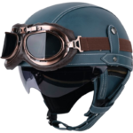 Retro German Motorcycle Half Helmet DOT Certified - I06 - Image 23