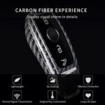 T-carbon Real Carbon Fiber Key Fob Cover Compatible with Mercedes Benz. - 圖片 2