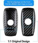 T-carbon Real Carbon Fiber Key Fob Cover Compatible with Mercedes Benz. - 圖片 6