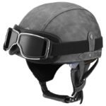 Retro German Motorcycle Half Helmet DOT Certified - I06 - Image 16