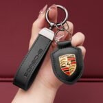 Genuine Leather Porsche Keychain – Vaizdas 2