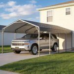 10x20ft Metal Carport Canopy with Galvanized Gable Roof - 圖片 2